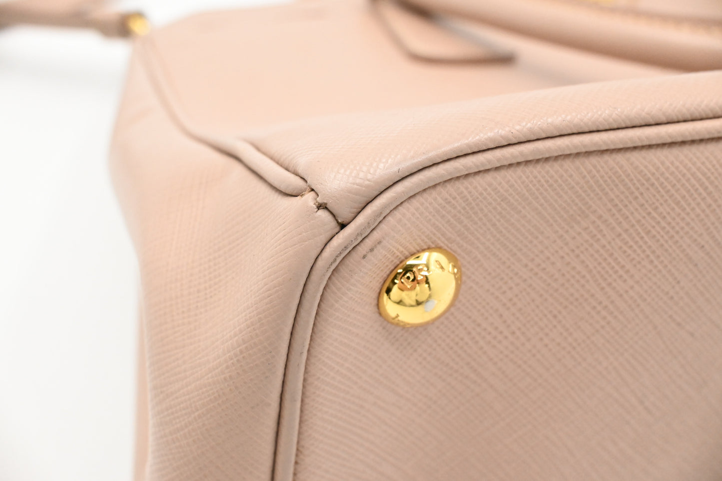 Prada Small Galleria in Pink Beige Saffiano Leather