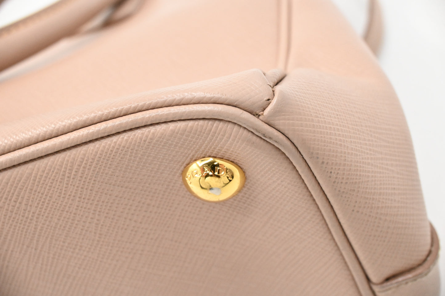 Prada Small Galleria in Pink Beige Saffiano Leather