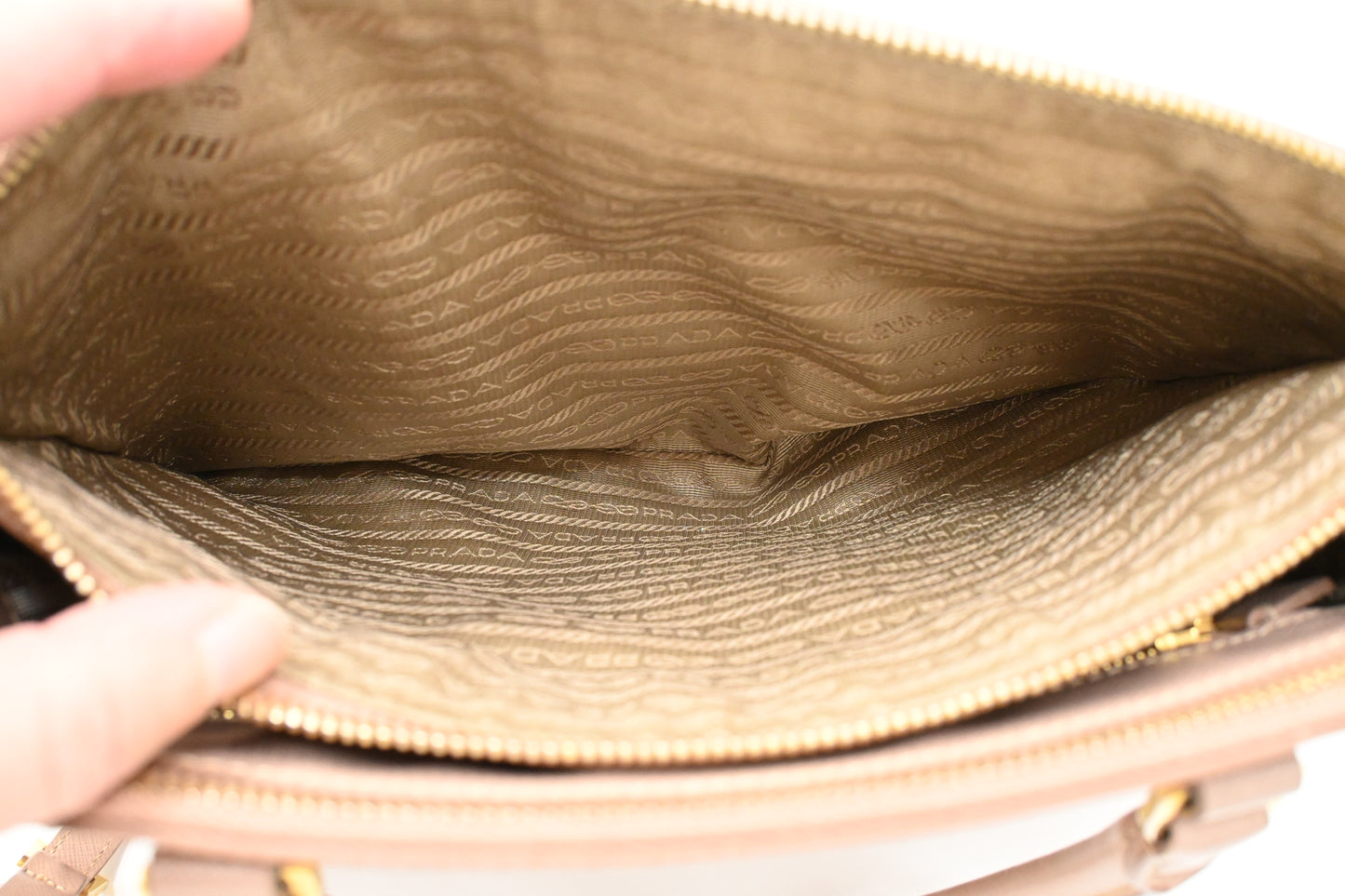 Prada Small Galleria in Pink Beige Saffiano Leather