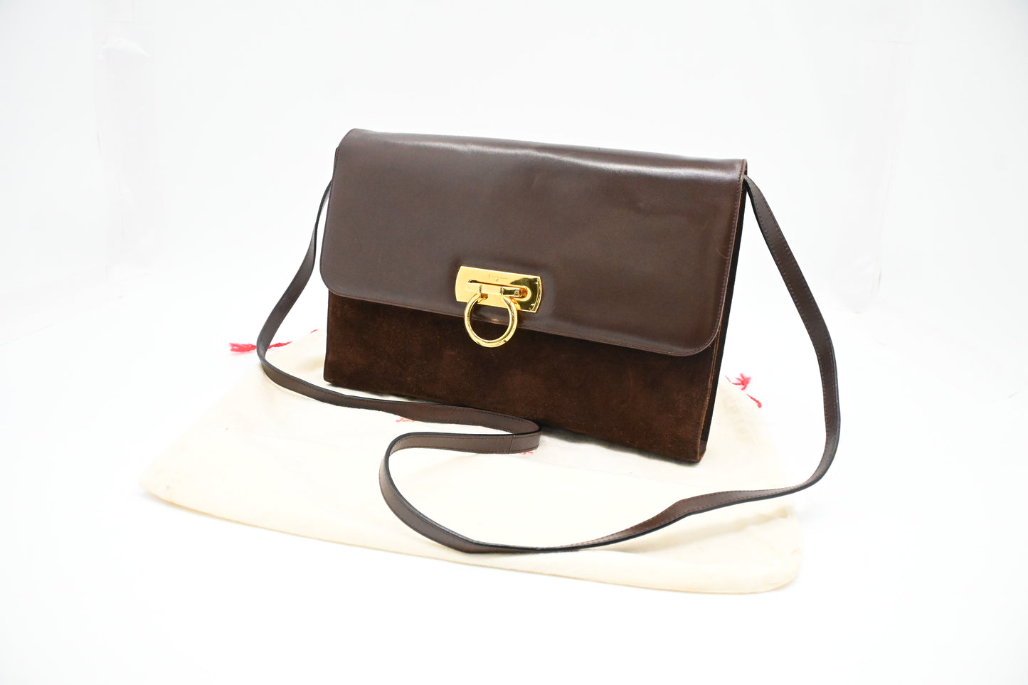 Ferragamo Crossbody Bag in Brown Leather