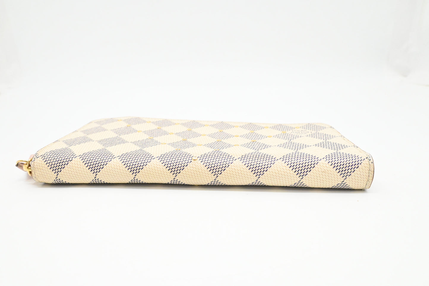 Louis Vuitton Clemence Wallet in Studded Damier Azur Canvas