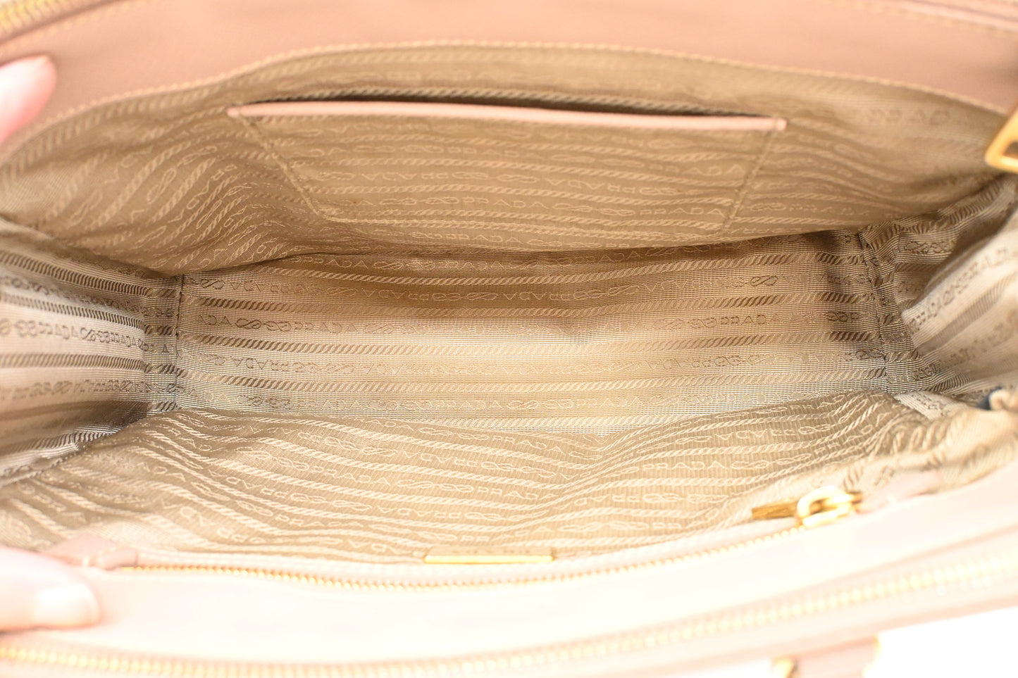 Prada Small Galleria in Pink Beige Saffiano Leather