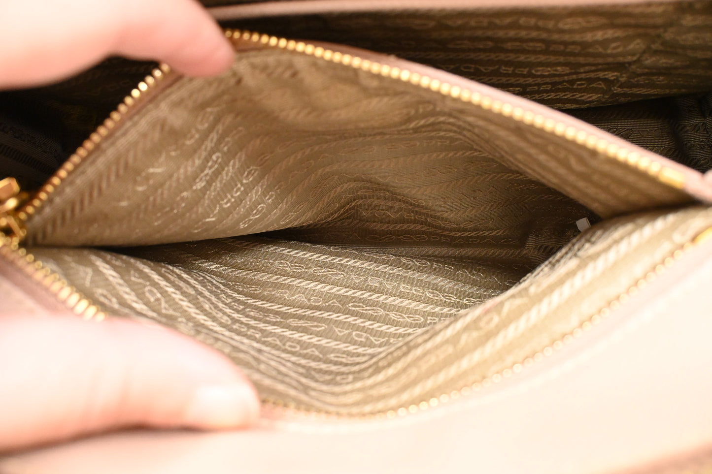 Prada Small Galleria in Pink Beige Saffiano Leather