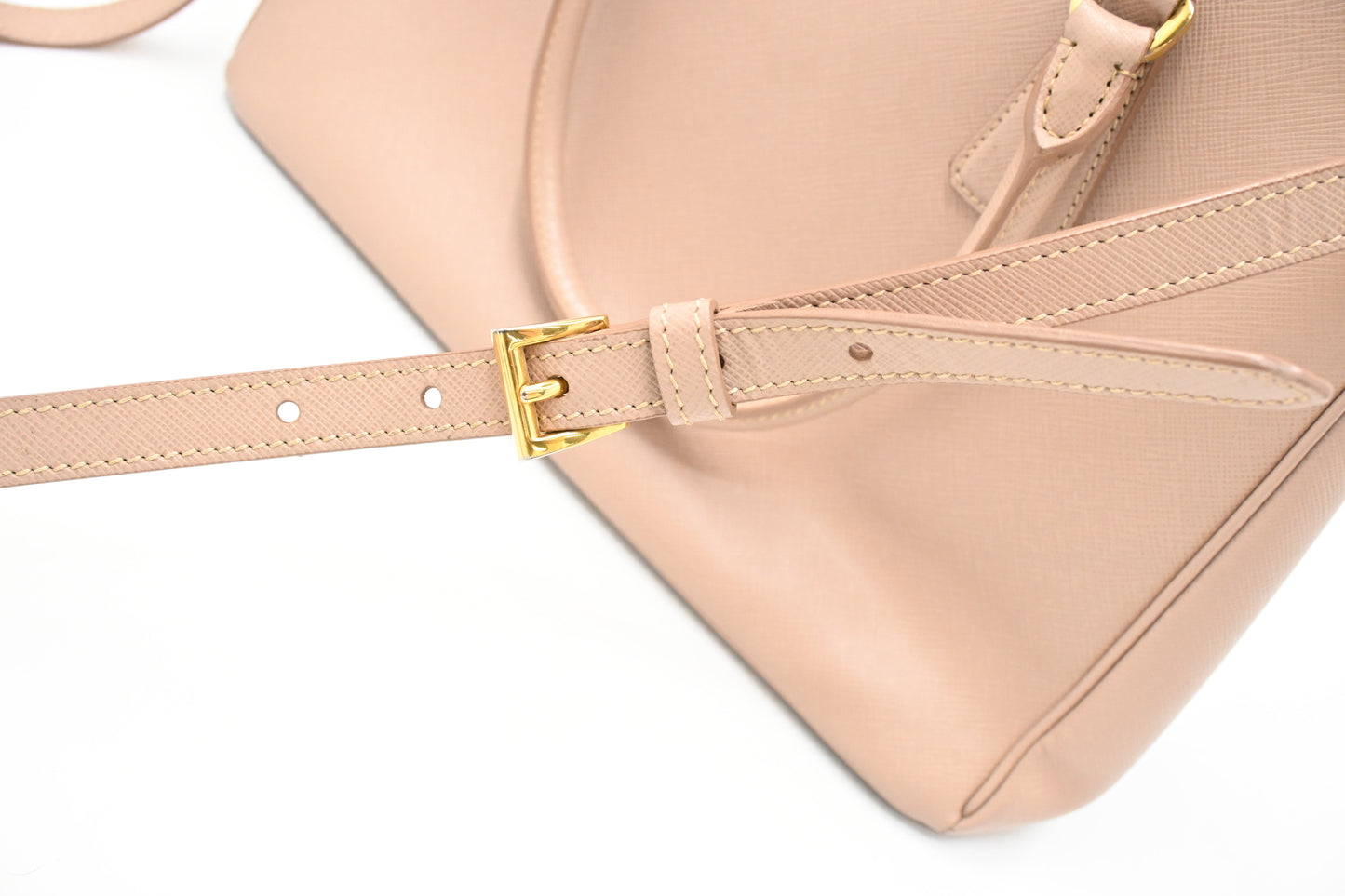 Prada Small Galleria in Pink Beige Saffiano Leather