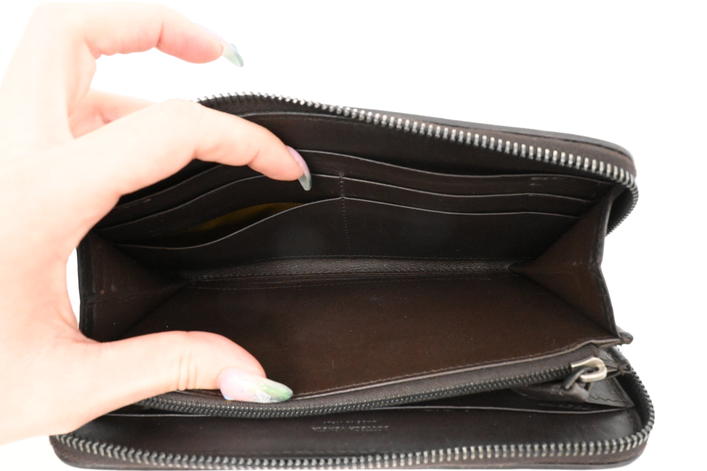Bottega Veneta Zippy Wallet in Brown Intrecciato Leather
