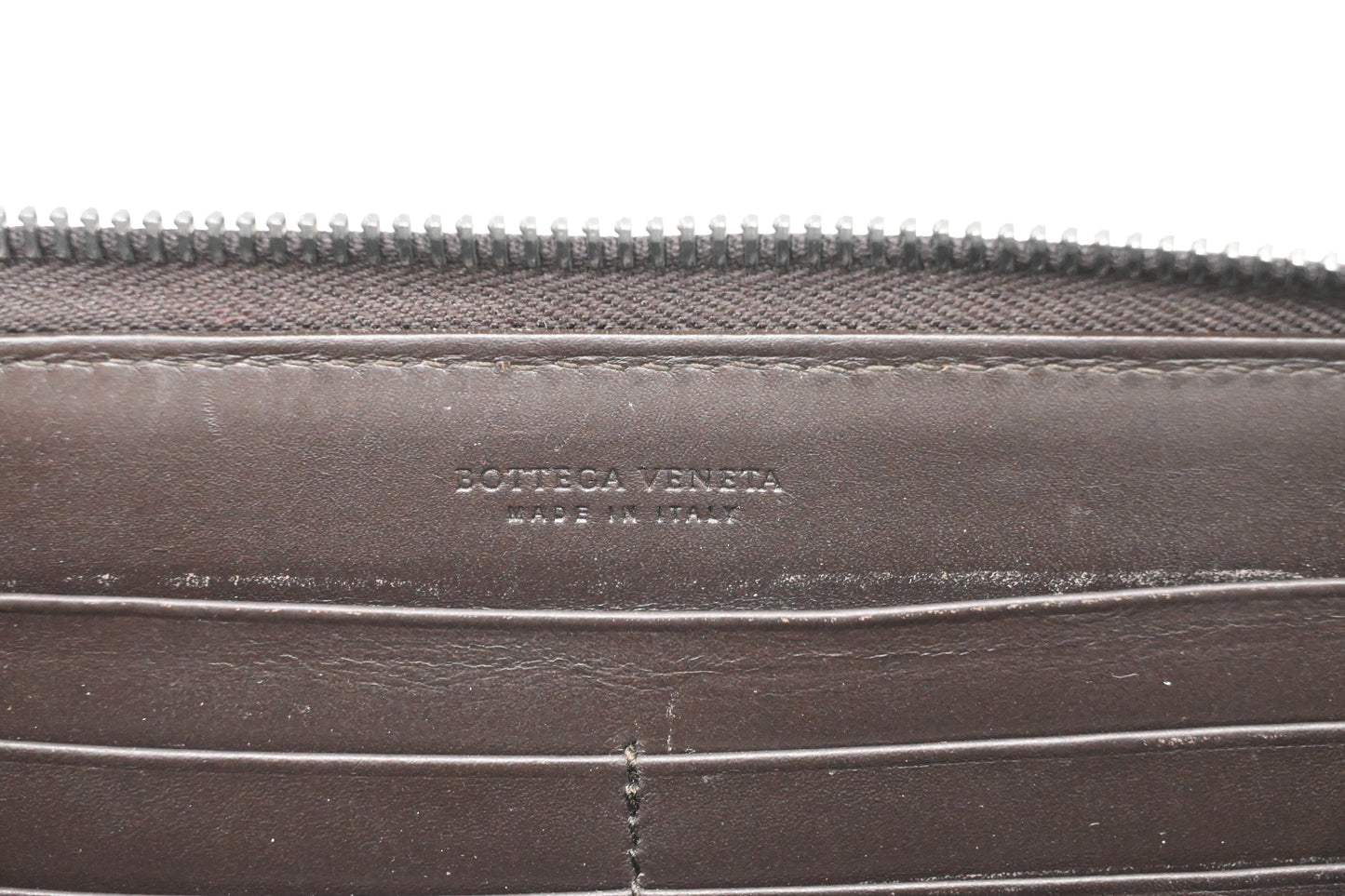 Bottega Veneta Zippy Wallet in Brown Intrecciato Leather