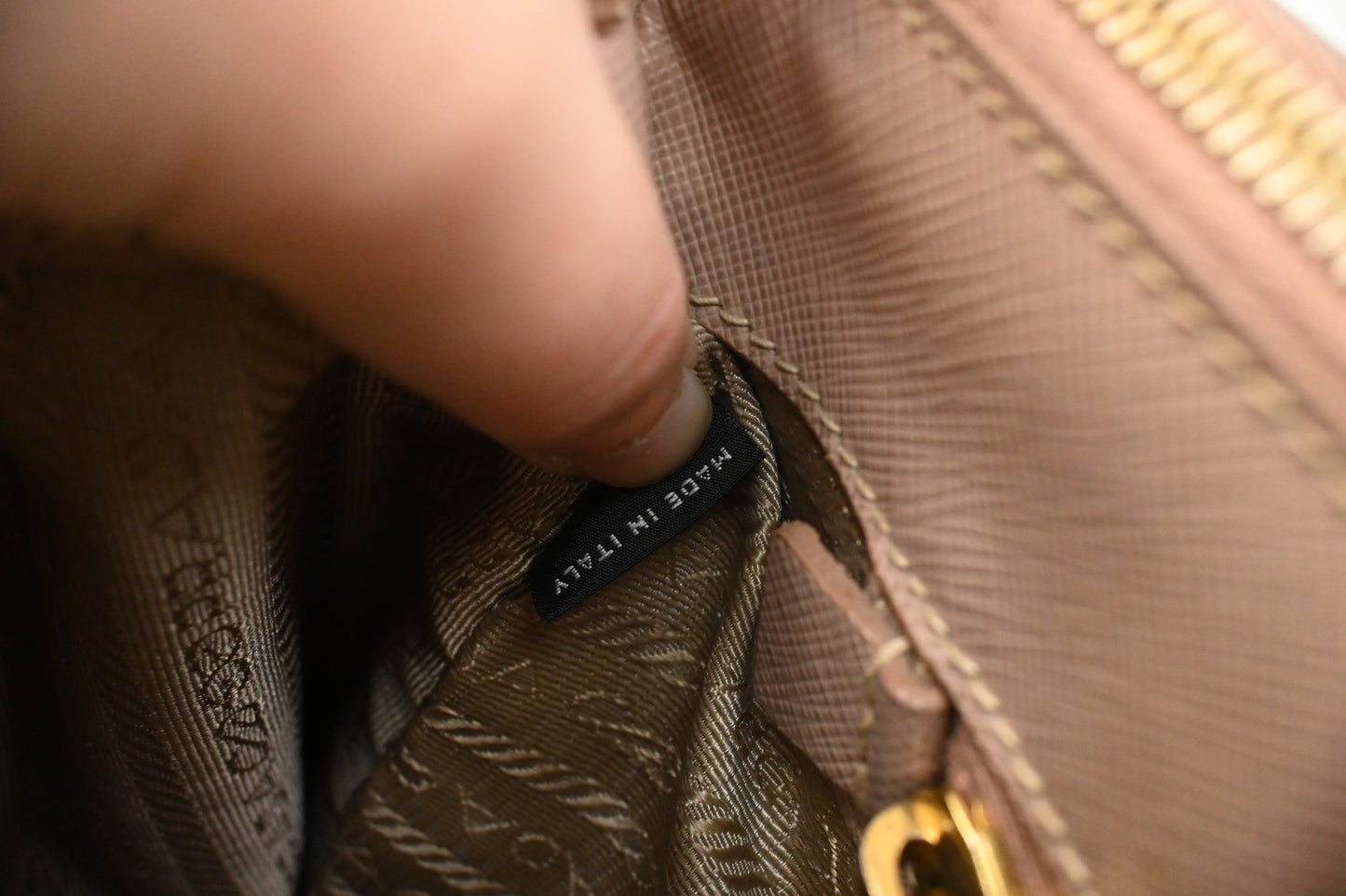 Prada Small Galleria in Pink Beige Saffiano Leather