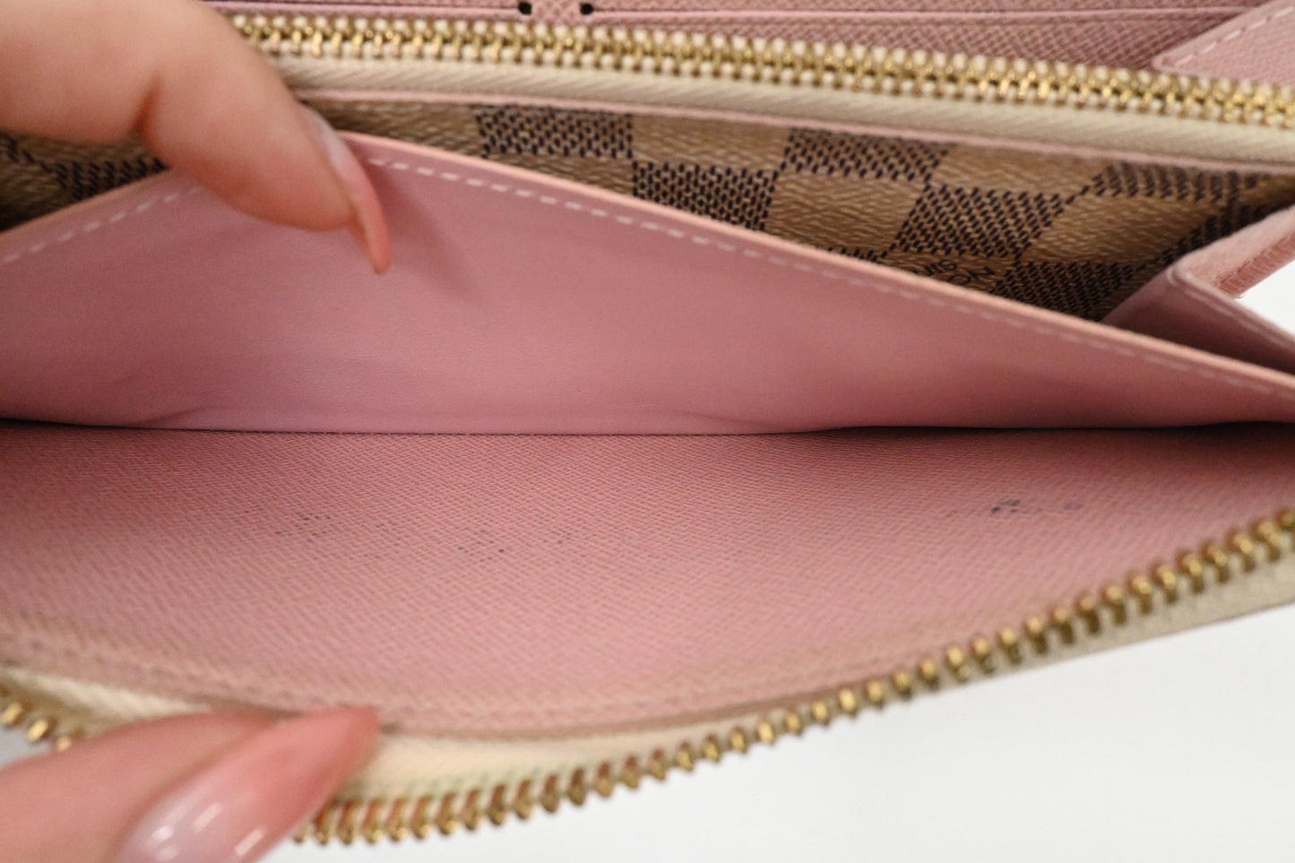 Louis Vuitton Clemence Wallet in Studded Damier Azur Canvas