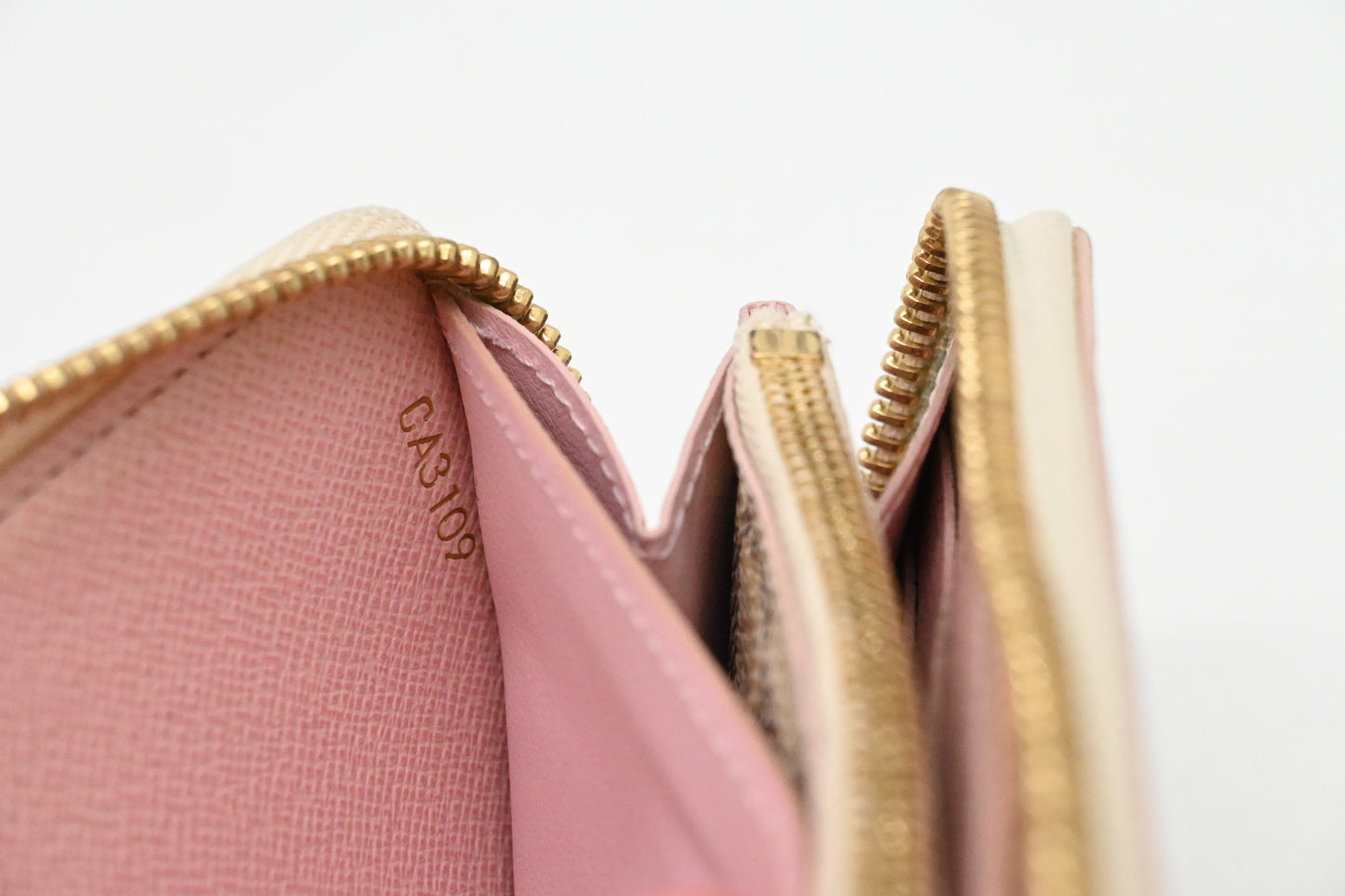 Louis Vuitton Clemence Wallet in Studded Damier Azur Canvas