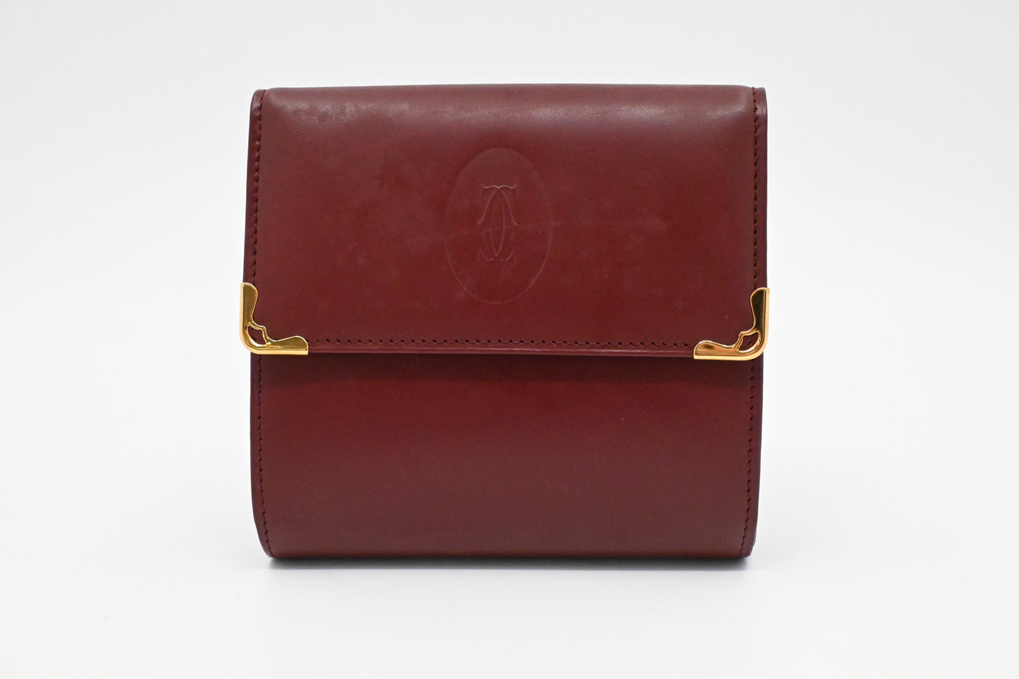 Cartier Wallet in Burgundy Leather