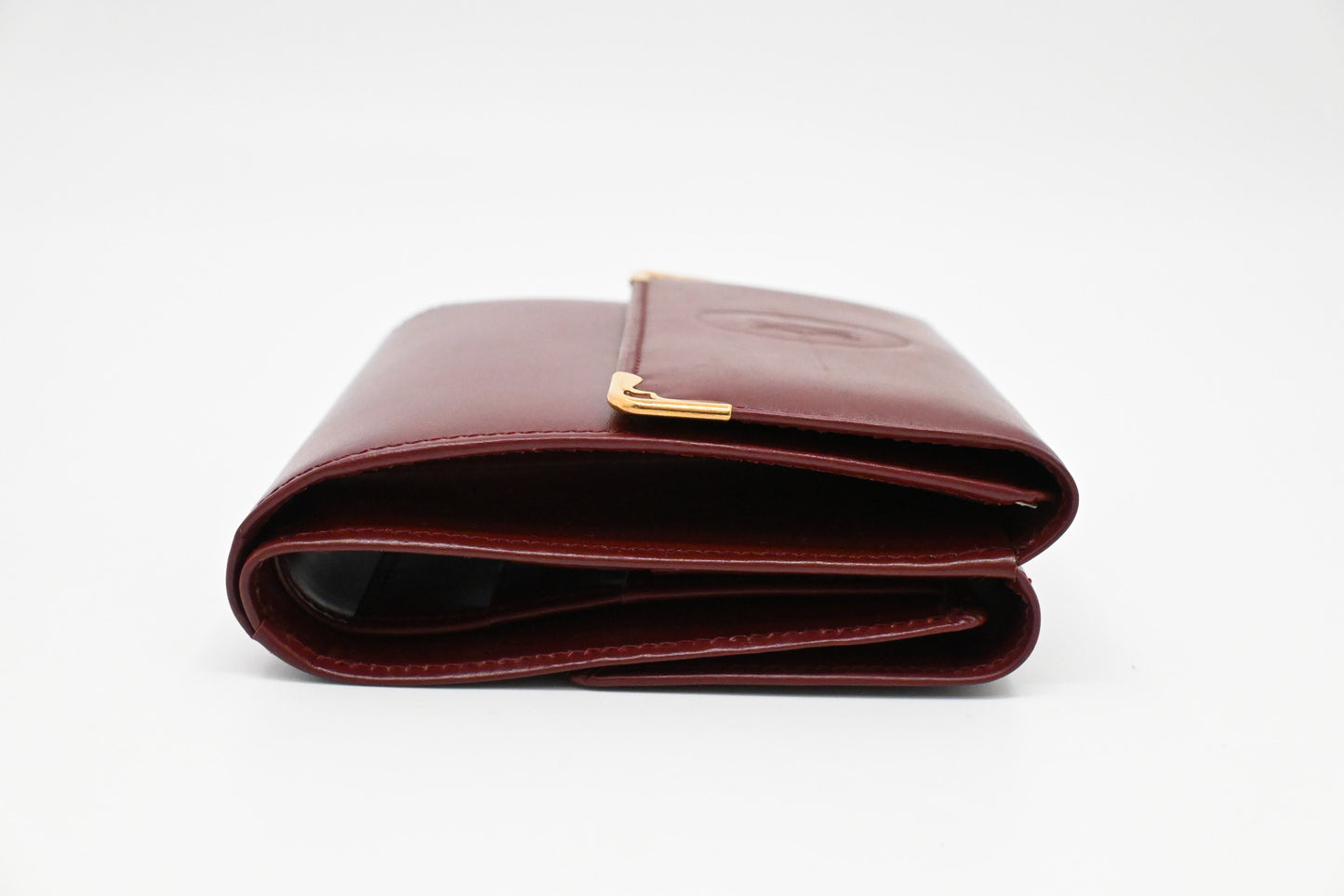 Cartier Wallet in Burgundy Leather