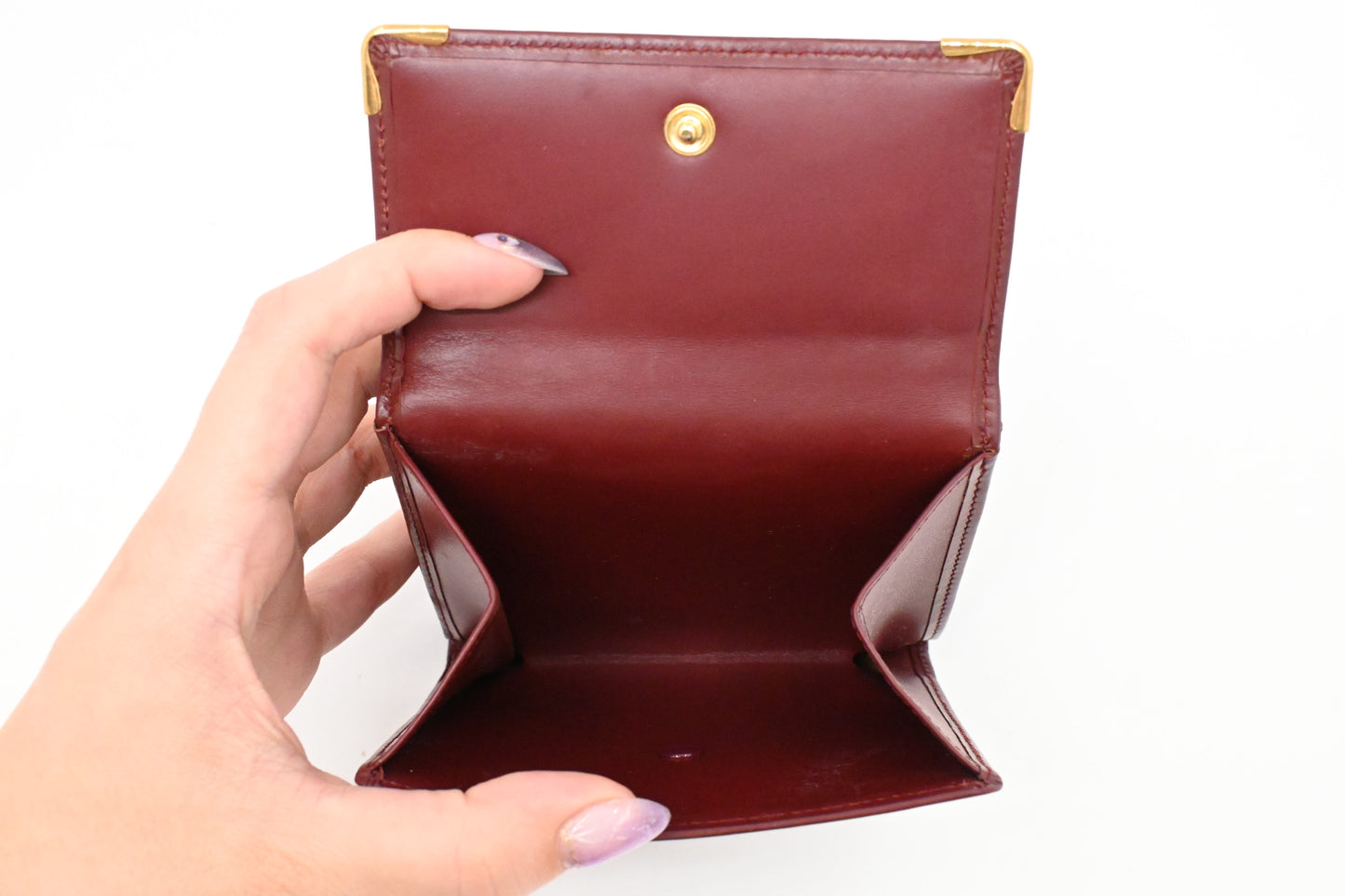Cartier Wallet in Burgundy Leather