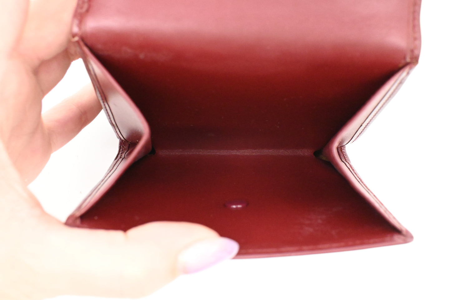 Cartier Wallet in Burgundy Leather