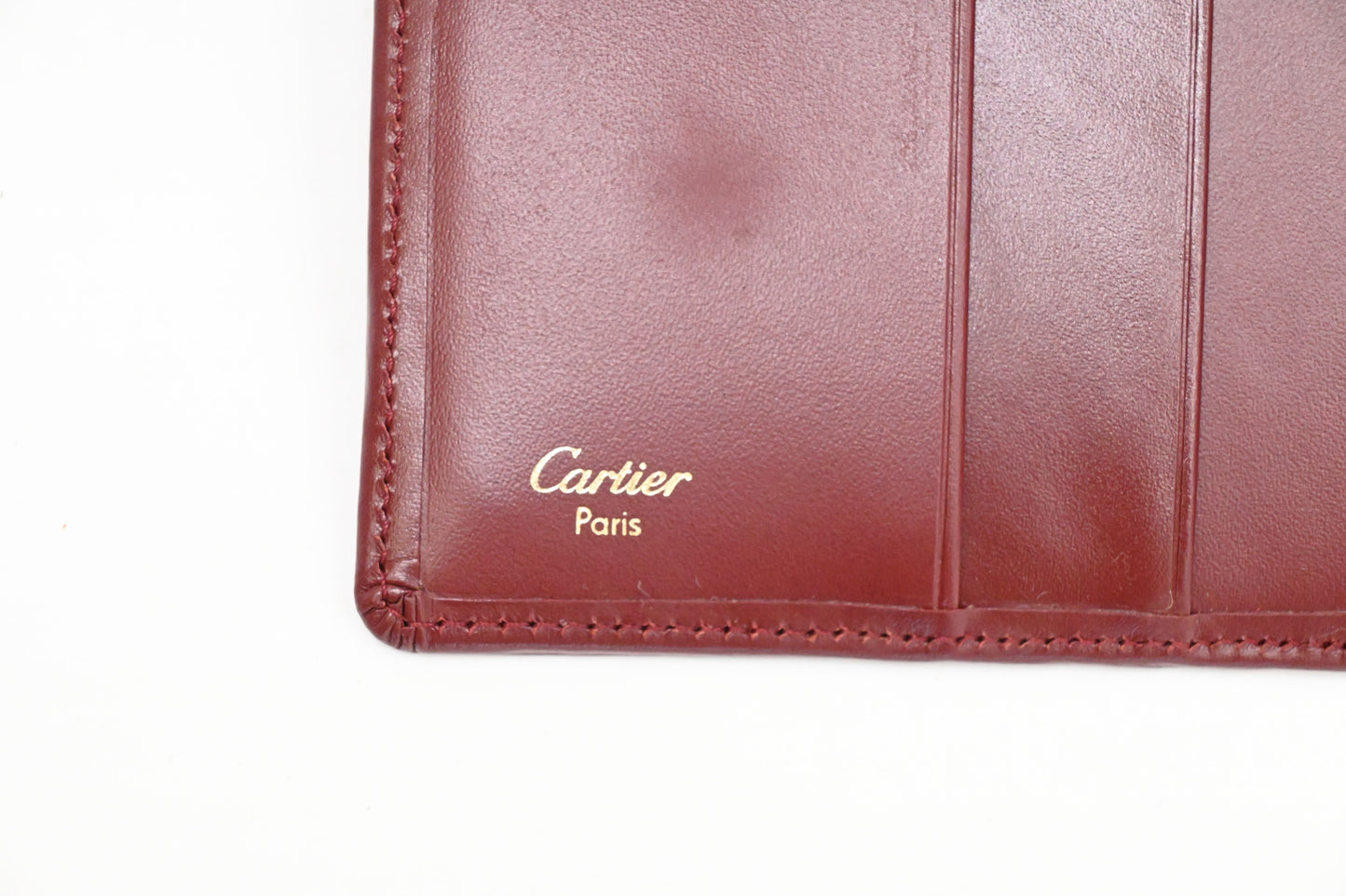 Cartier Wallet in Burgundy Leather