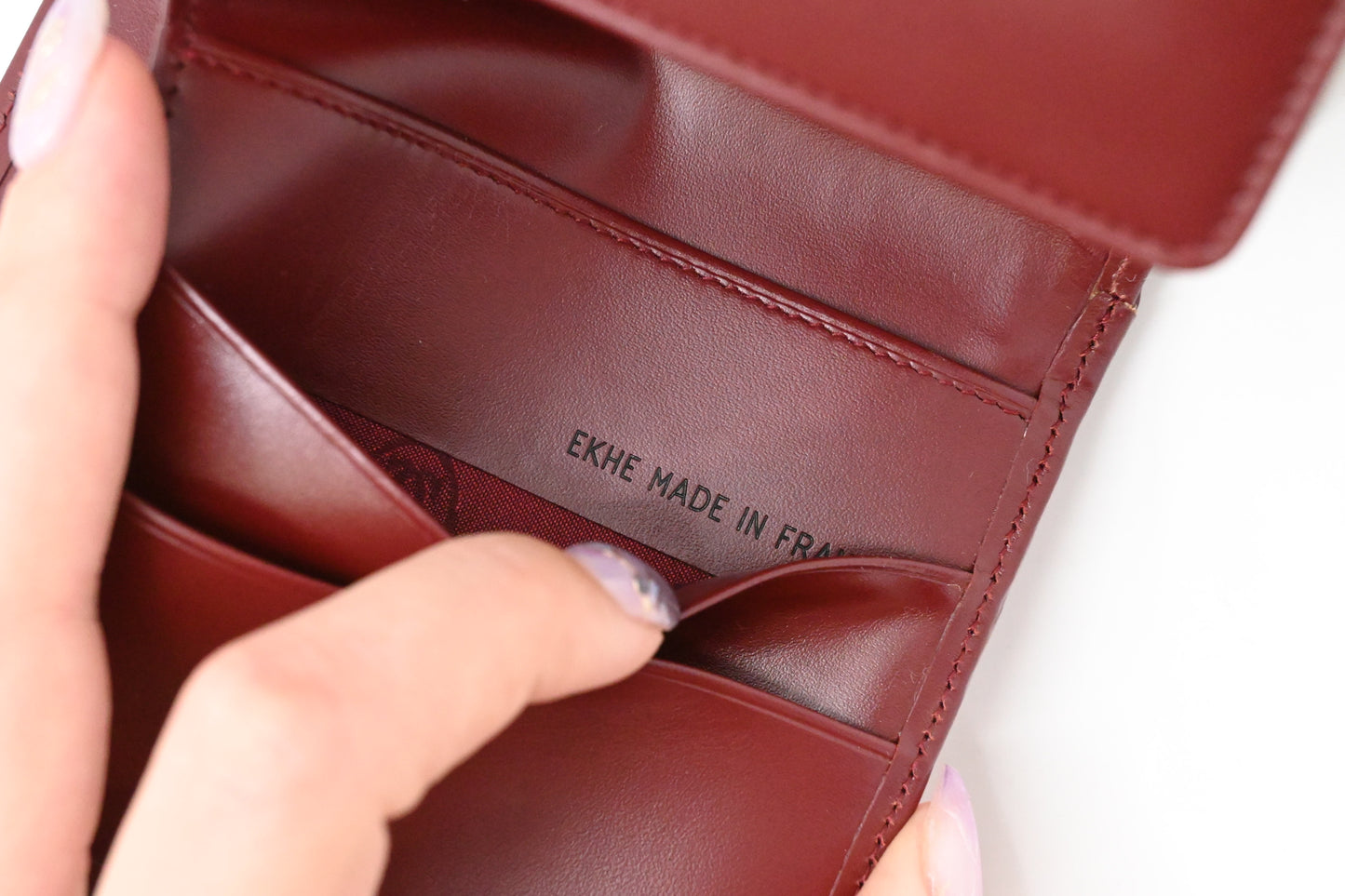 Cartier Wallet in Burgundy Leather
