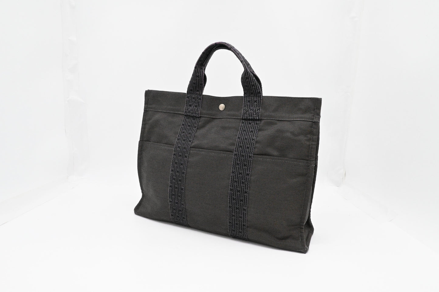 Hermes Herline Fourre-Tout GM in Grey Canvas