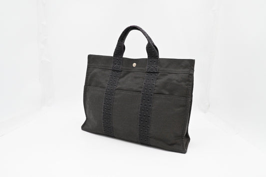 Hermes Herline Fourre-Tout GM in Grey Canvas