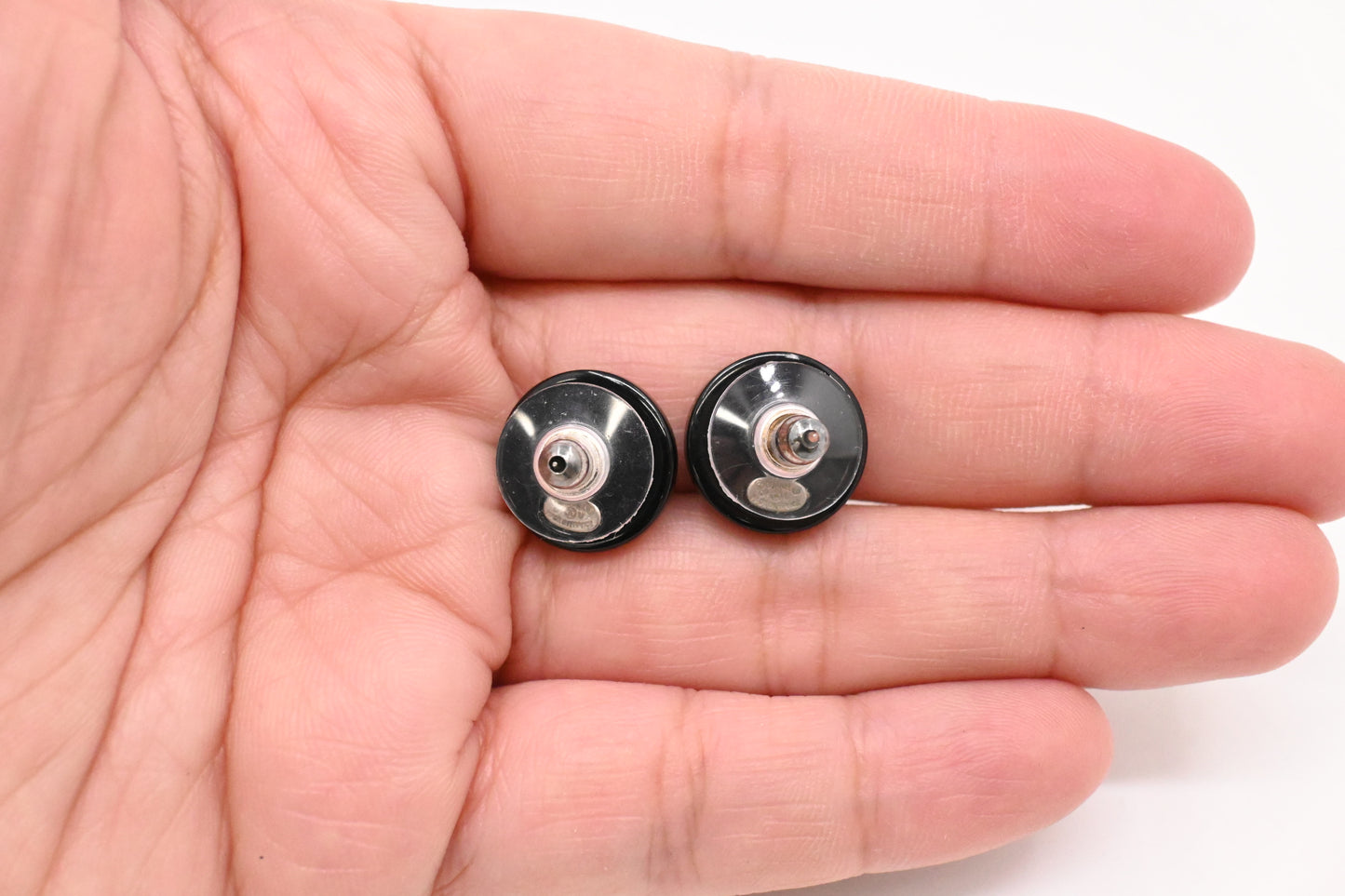 Chanel Black Stud Earrings