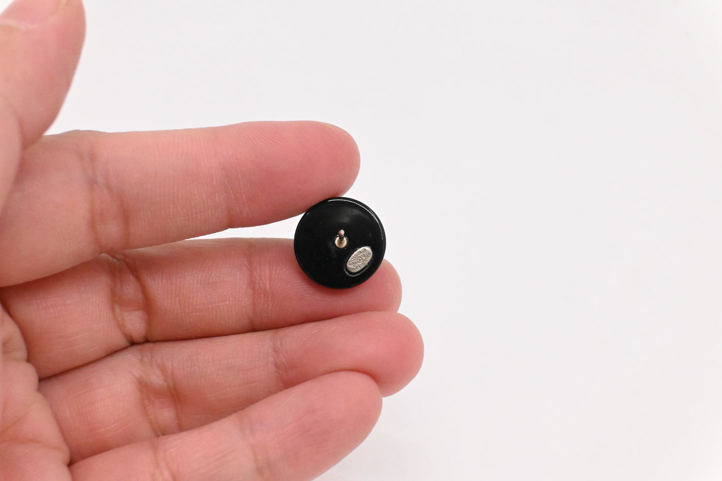Chanel Black Stud Earrings