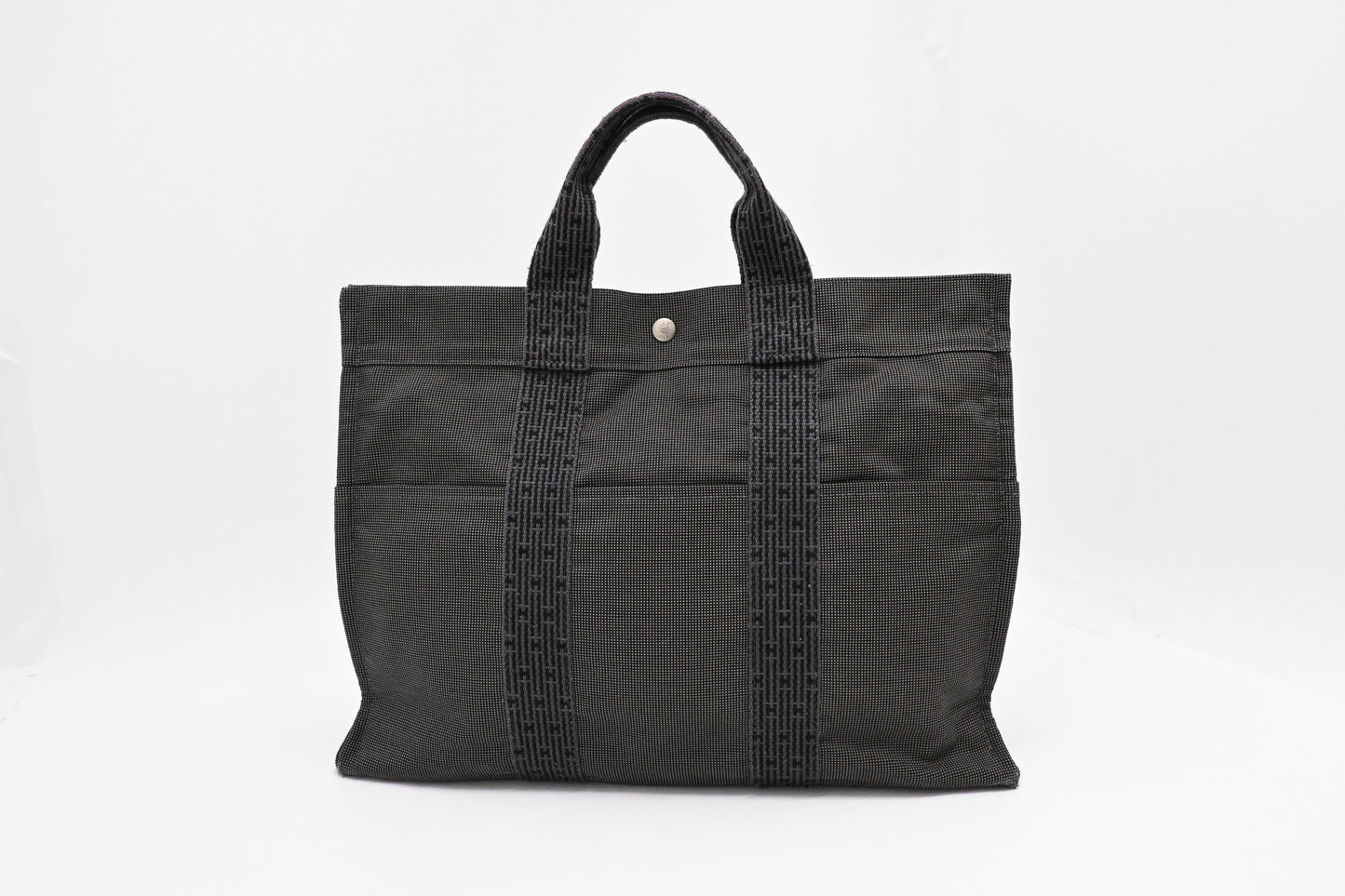 Hermes Herline Fourre-Tout GM in Grey Canvas