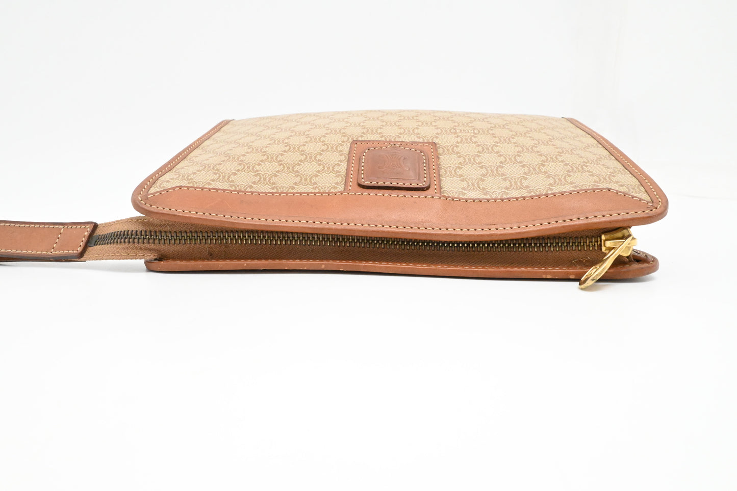 Celine Clutch in Light Brown Macadam Canvas