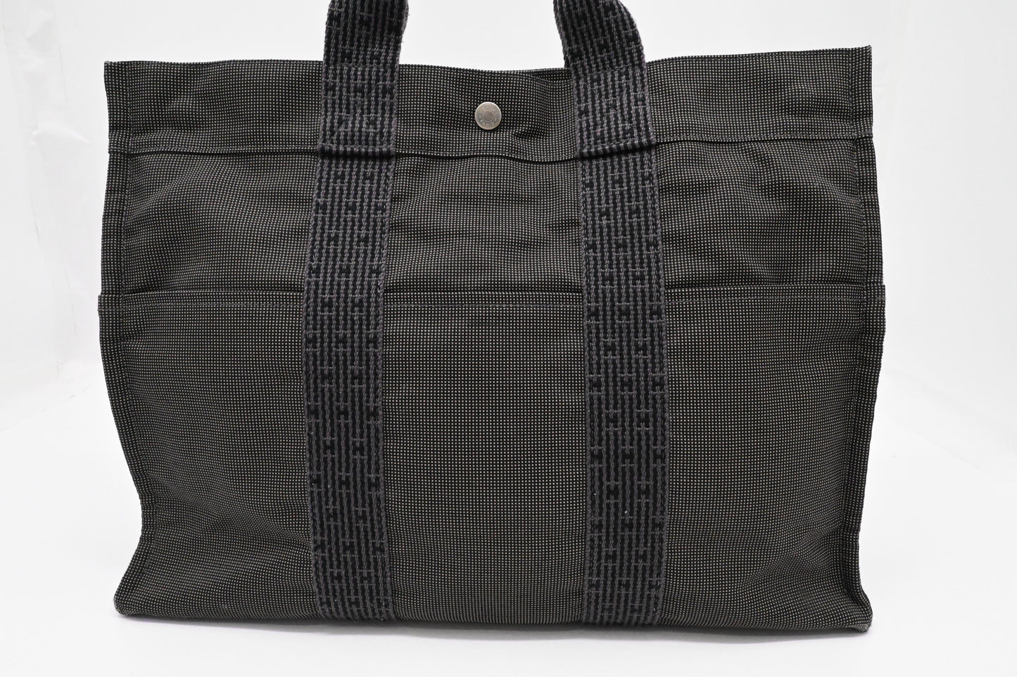 Hermes Herline Fourre-Tout GM in Grey Canvas
