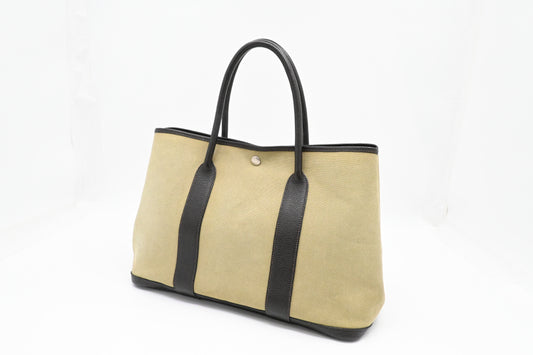 Hermes Garden Party 36 in Green Canvas