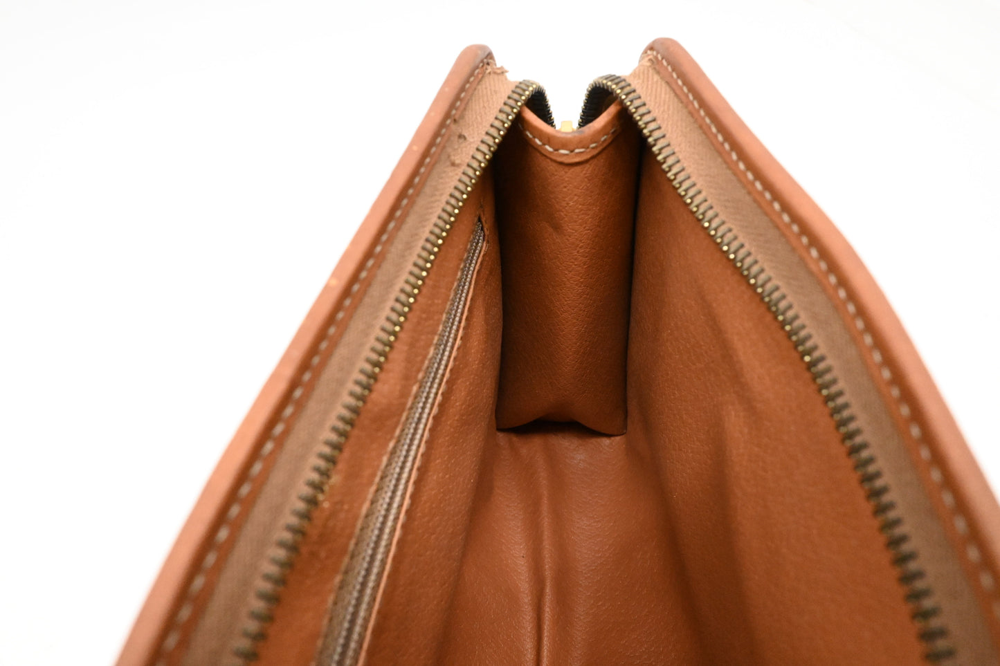 Celine Clutch in Light Brown Macadam Canvas