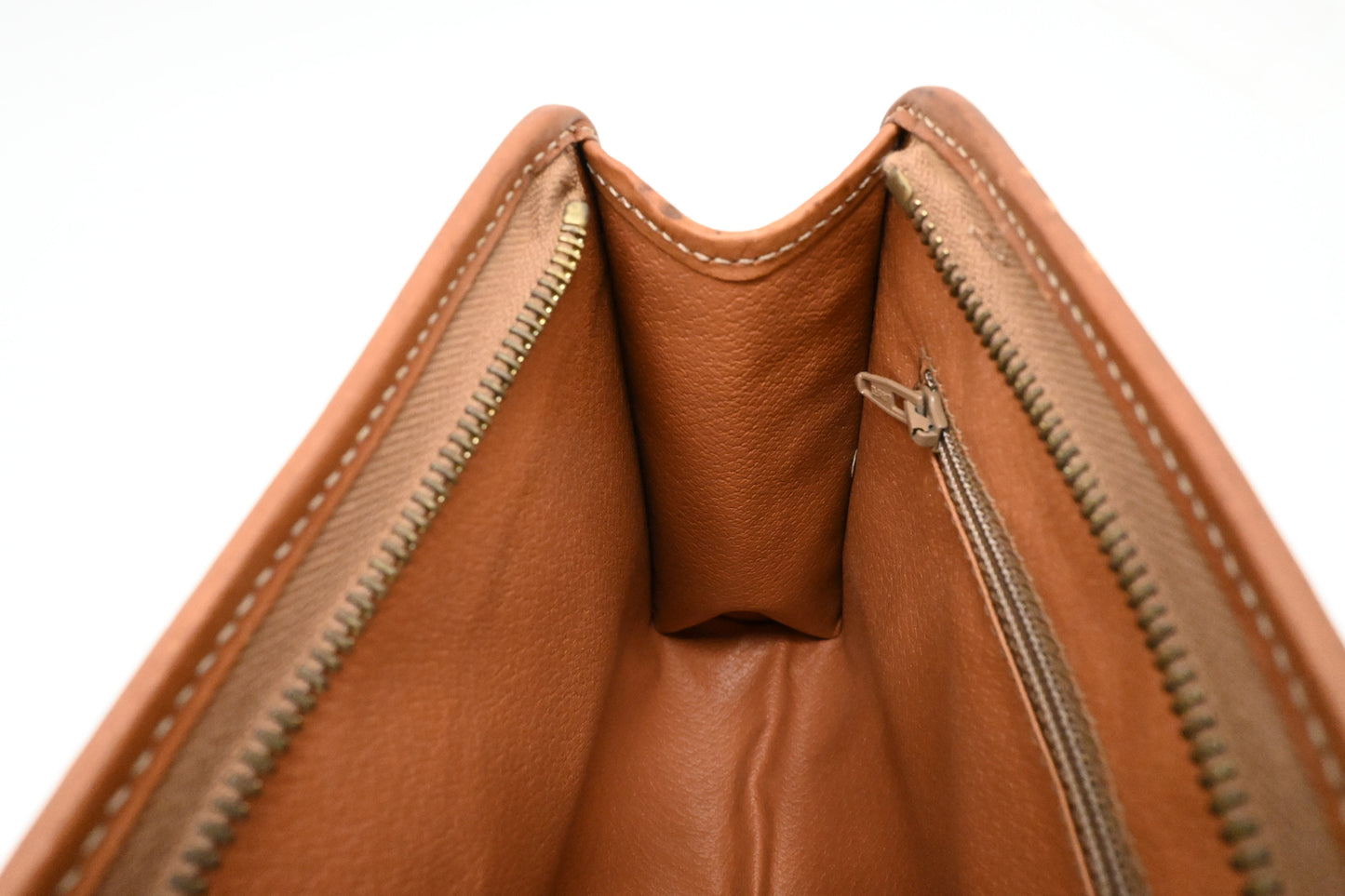 Celine Clutch in Light Brown Macadam Canvas