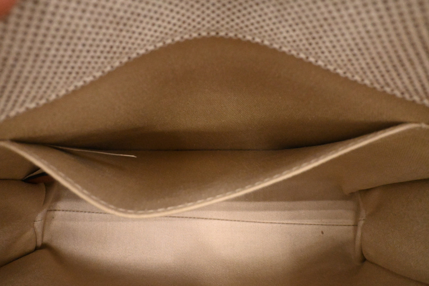 Chloe Woody Small Tote in Beige Canvas