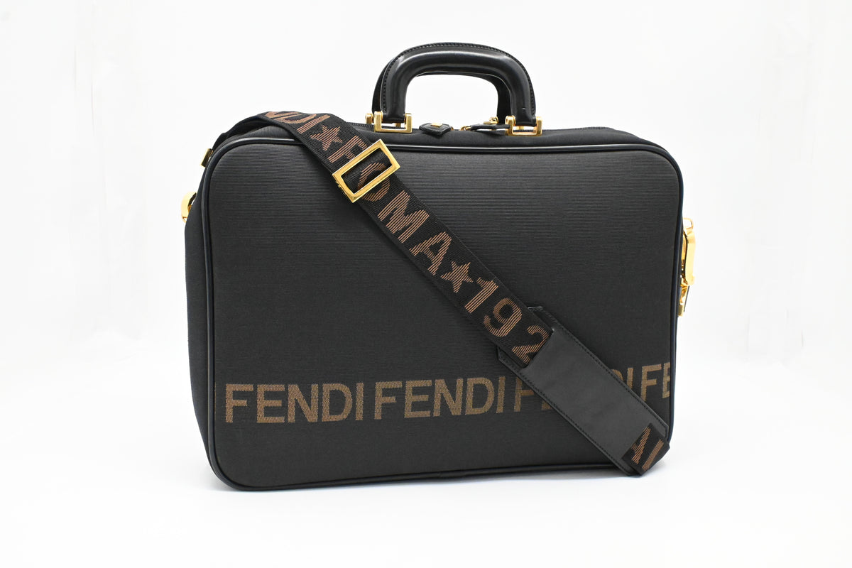 Fendi Business Bag in Black Canvas