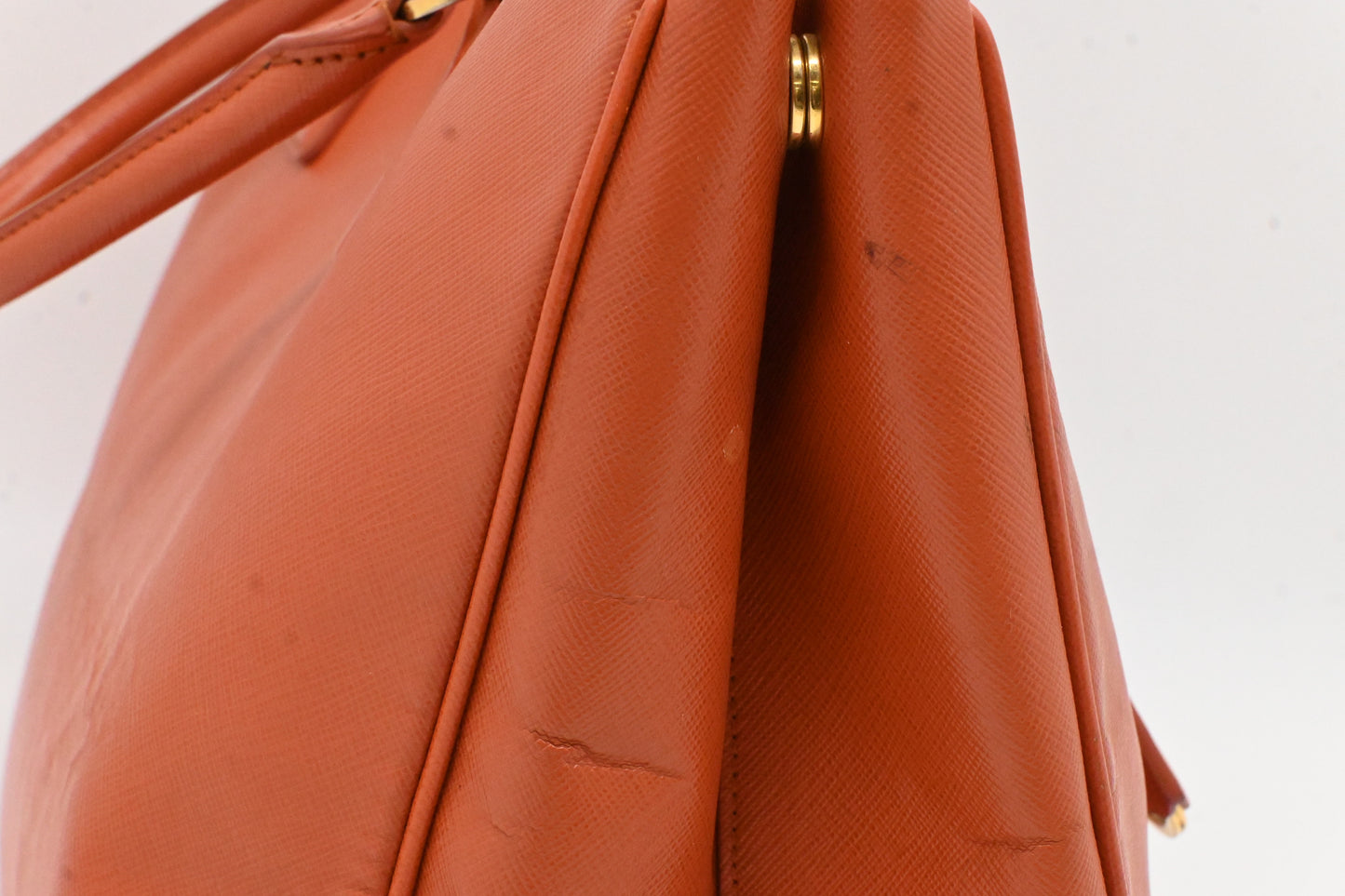 Prada Large Galleria in Orange Saffiano Leather