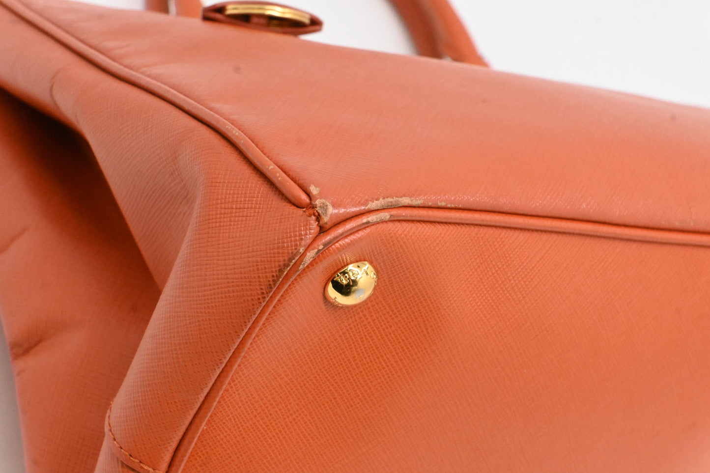 Prada Large Galleria in Orange Saffiano Leather