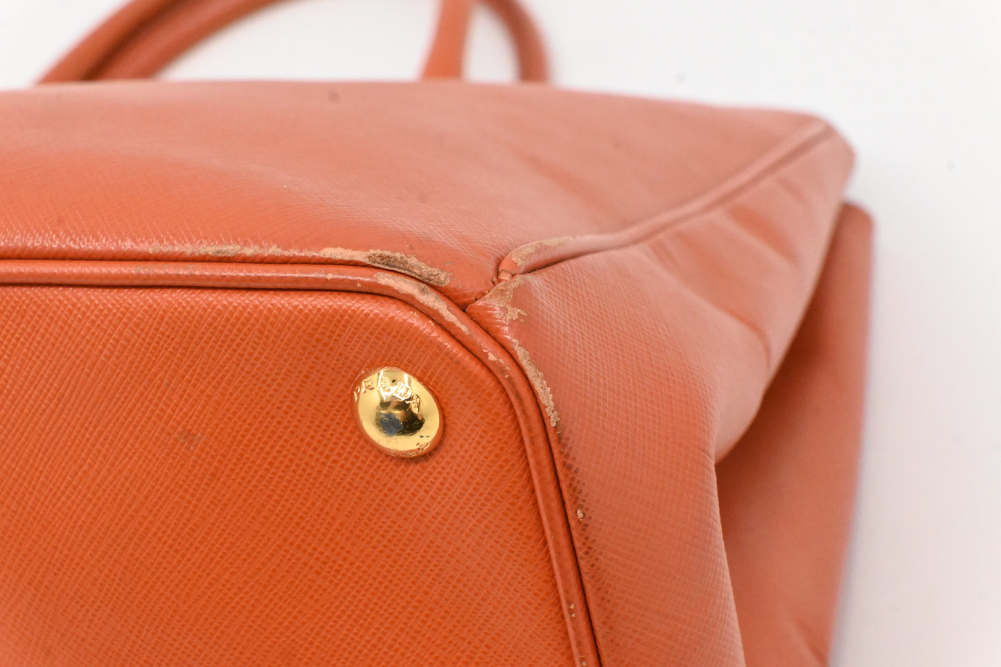 Prada Large Galleria in Orange Saffiano Leather