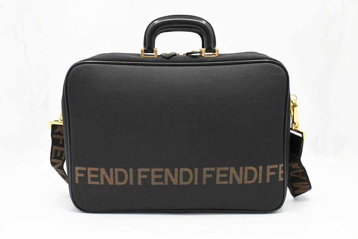 Fendi Business Bag in Black Canvas