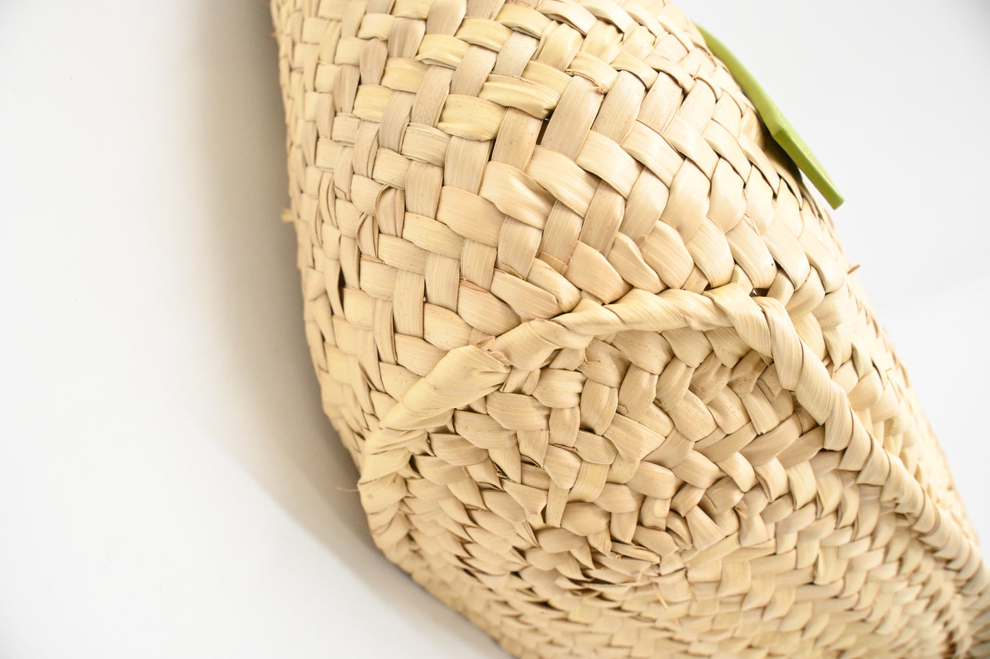 Loewe Basket Bag in Raffia and Green Calfskin