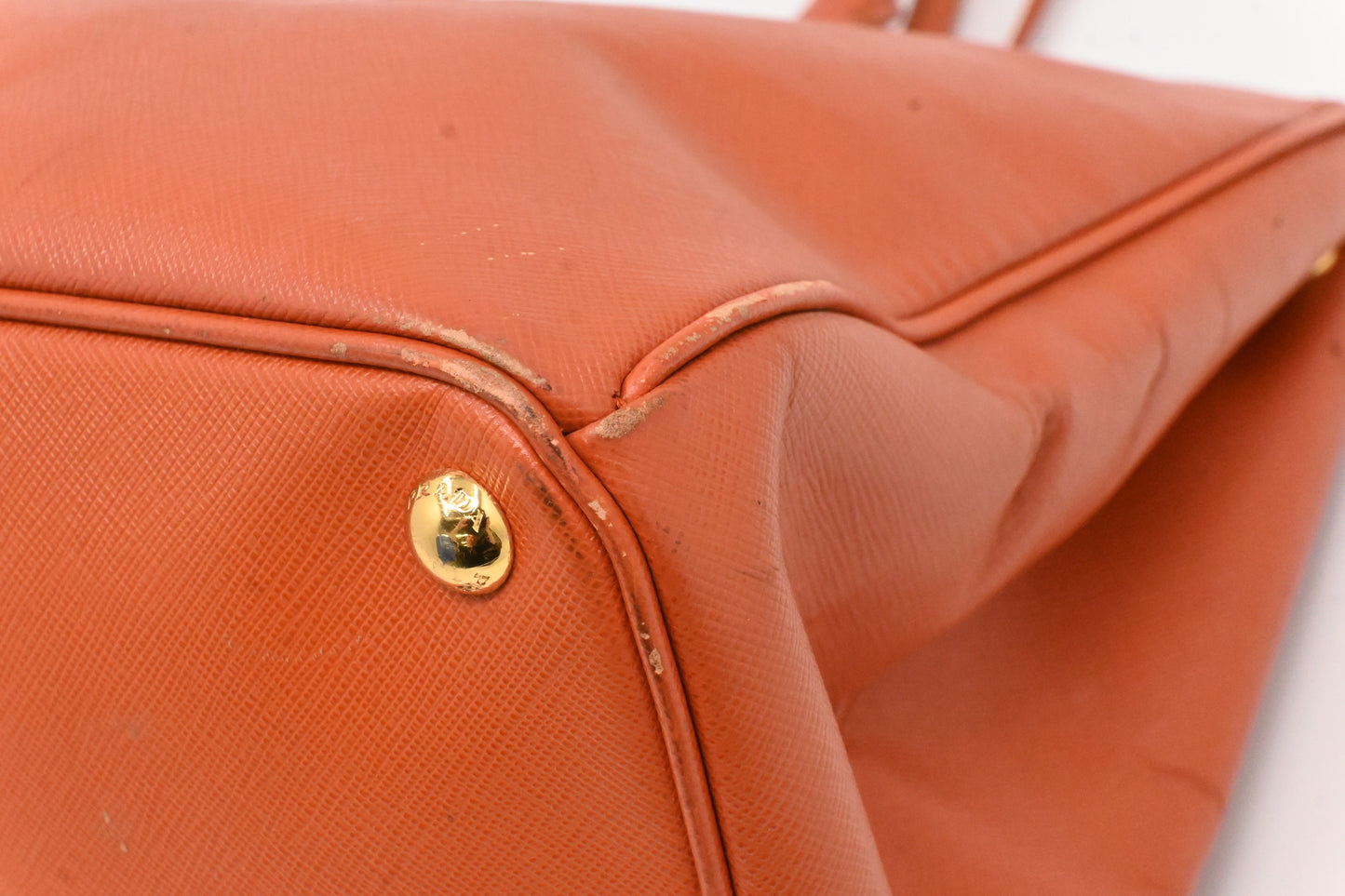 Prada Large Galleria in Orange Saffiano Leather
