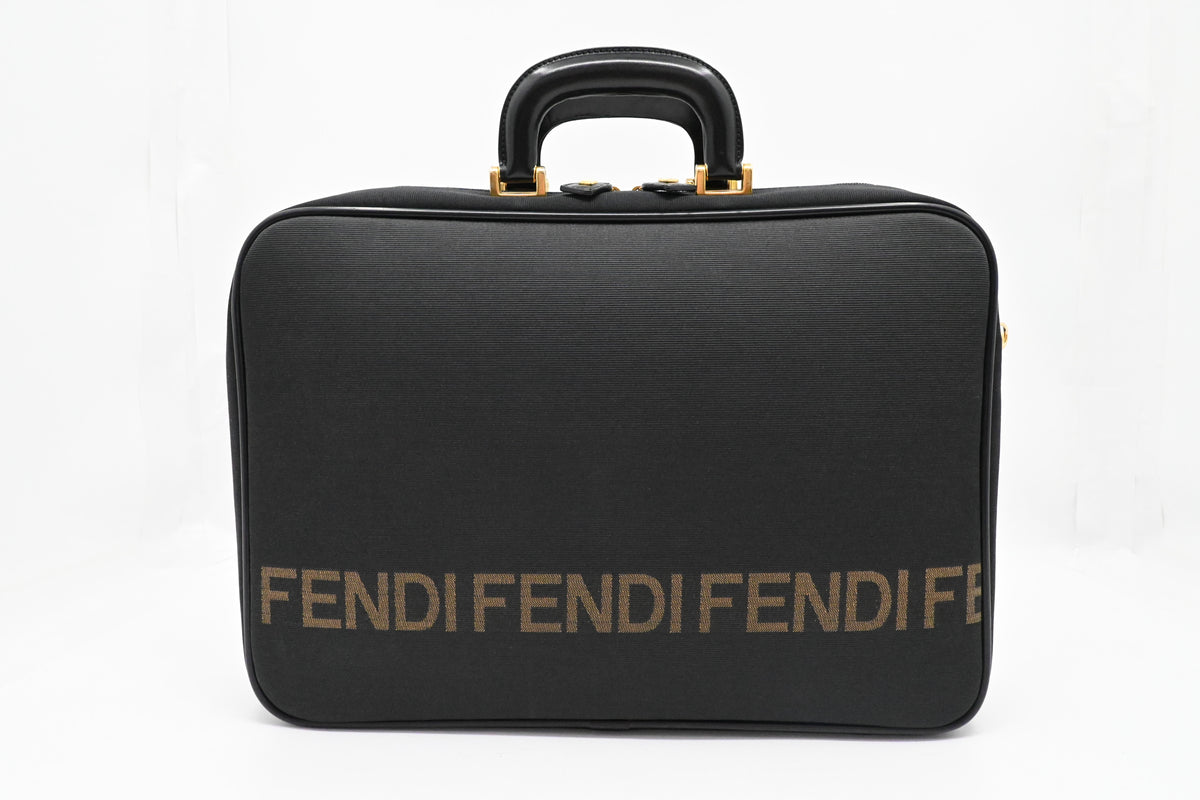 Fendi Business Bag in Black Canvas