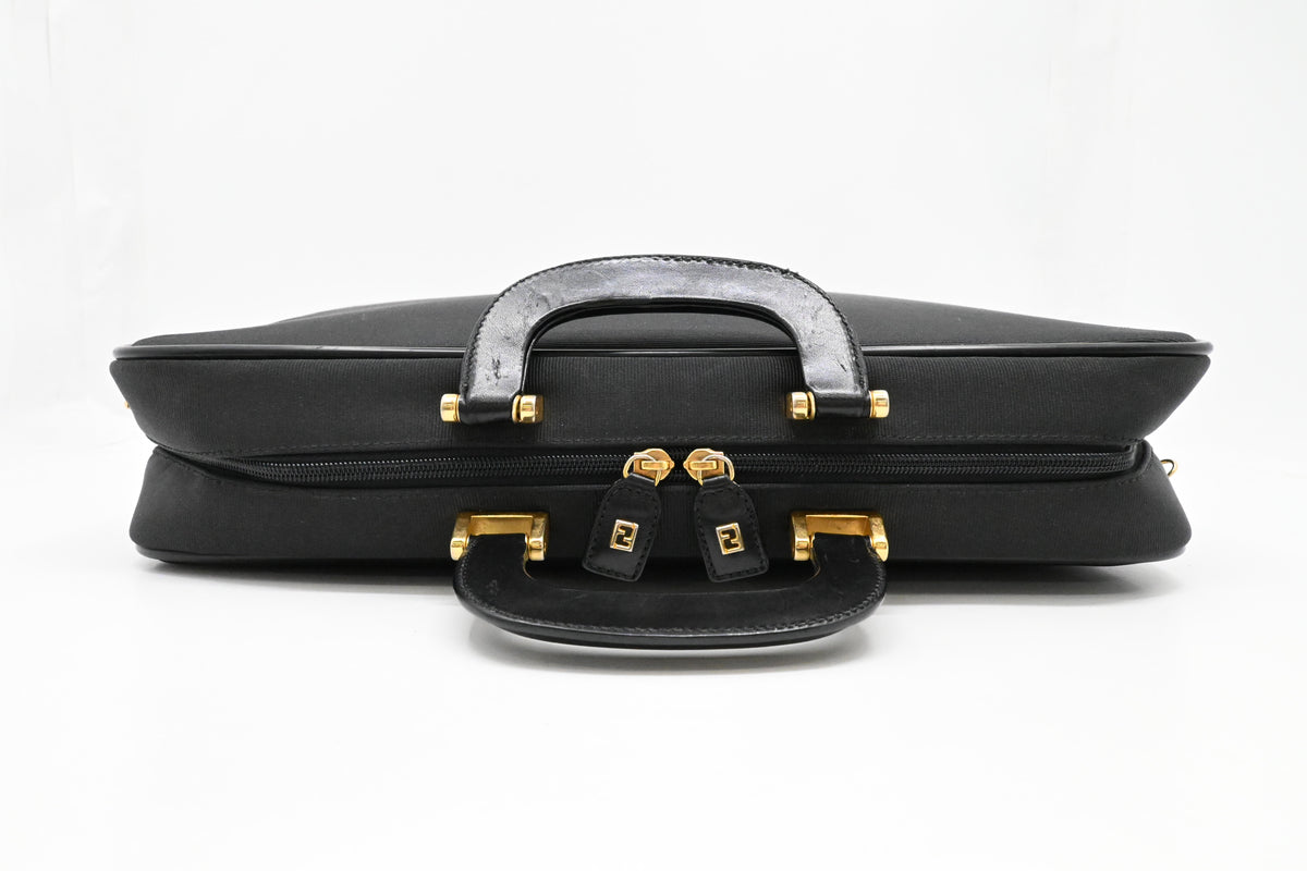 Fendi Business Bag in Black Canvas