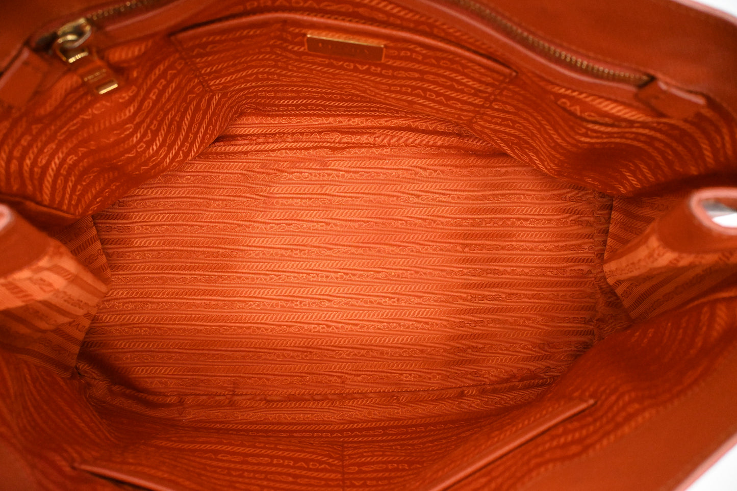 Prada Large Galleria in Orange Saffiano Leather