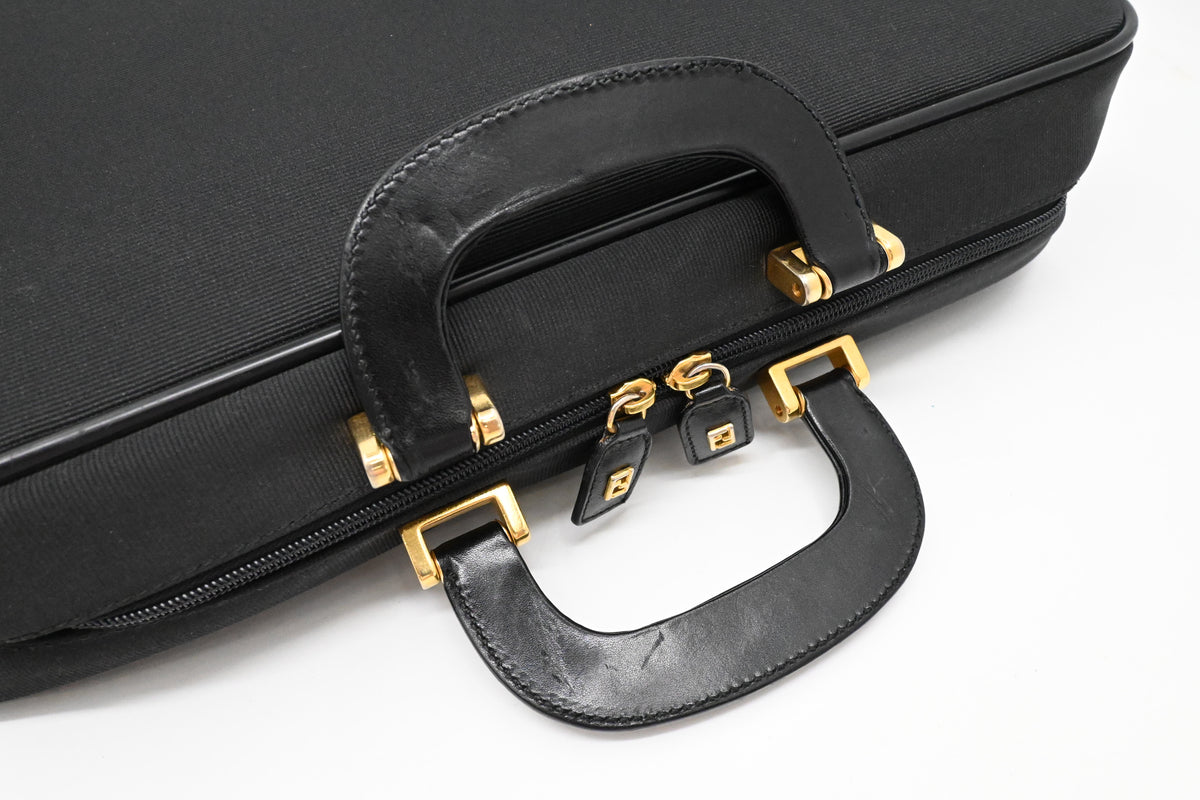 Fendi Business Bag in Black Canvas