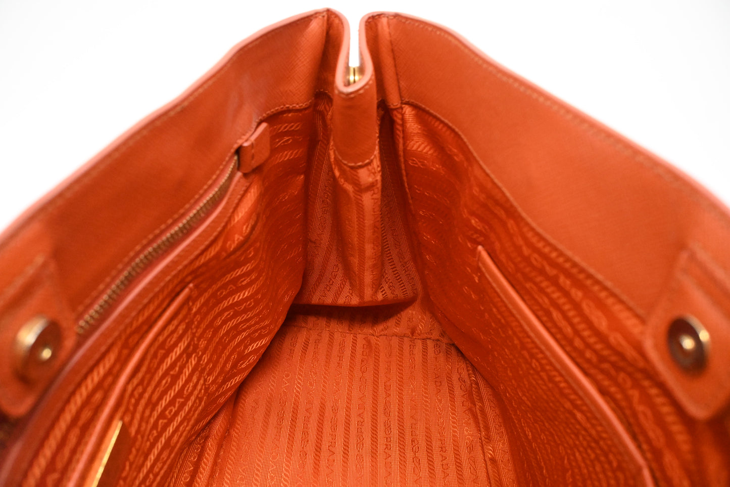 Prada Large Galleria in Orange Saffiano Leather