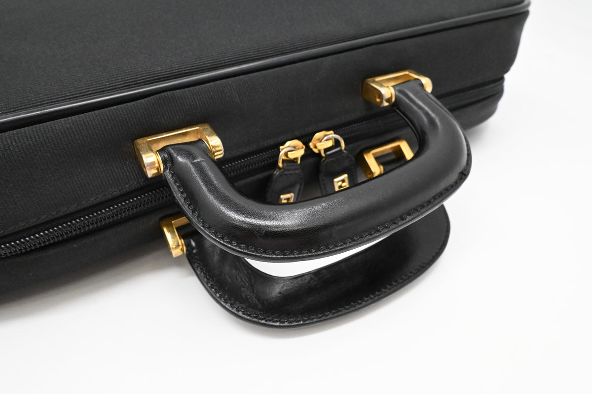 Fendi Business Bag in Black Canvas