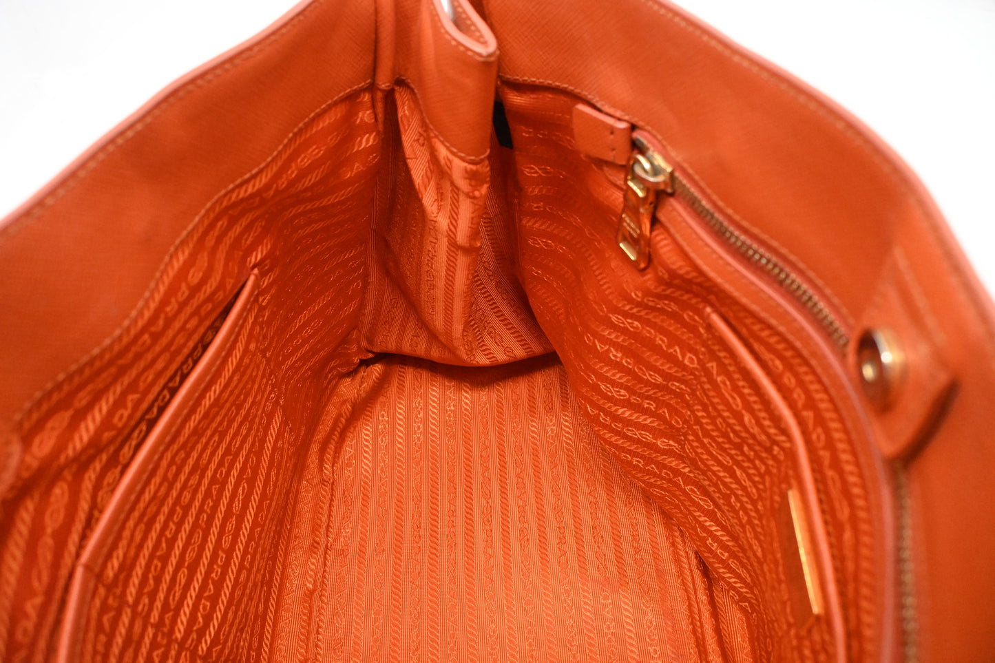 Prada Large Galleria in Orange Saffiano Leather