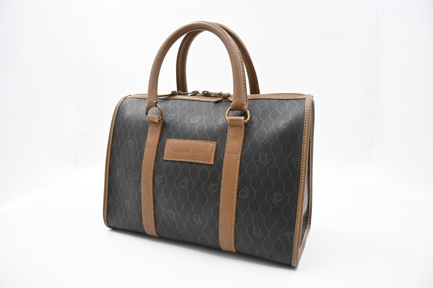 Dior Boston Bag in Honeycomb Canvas