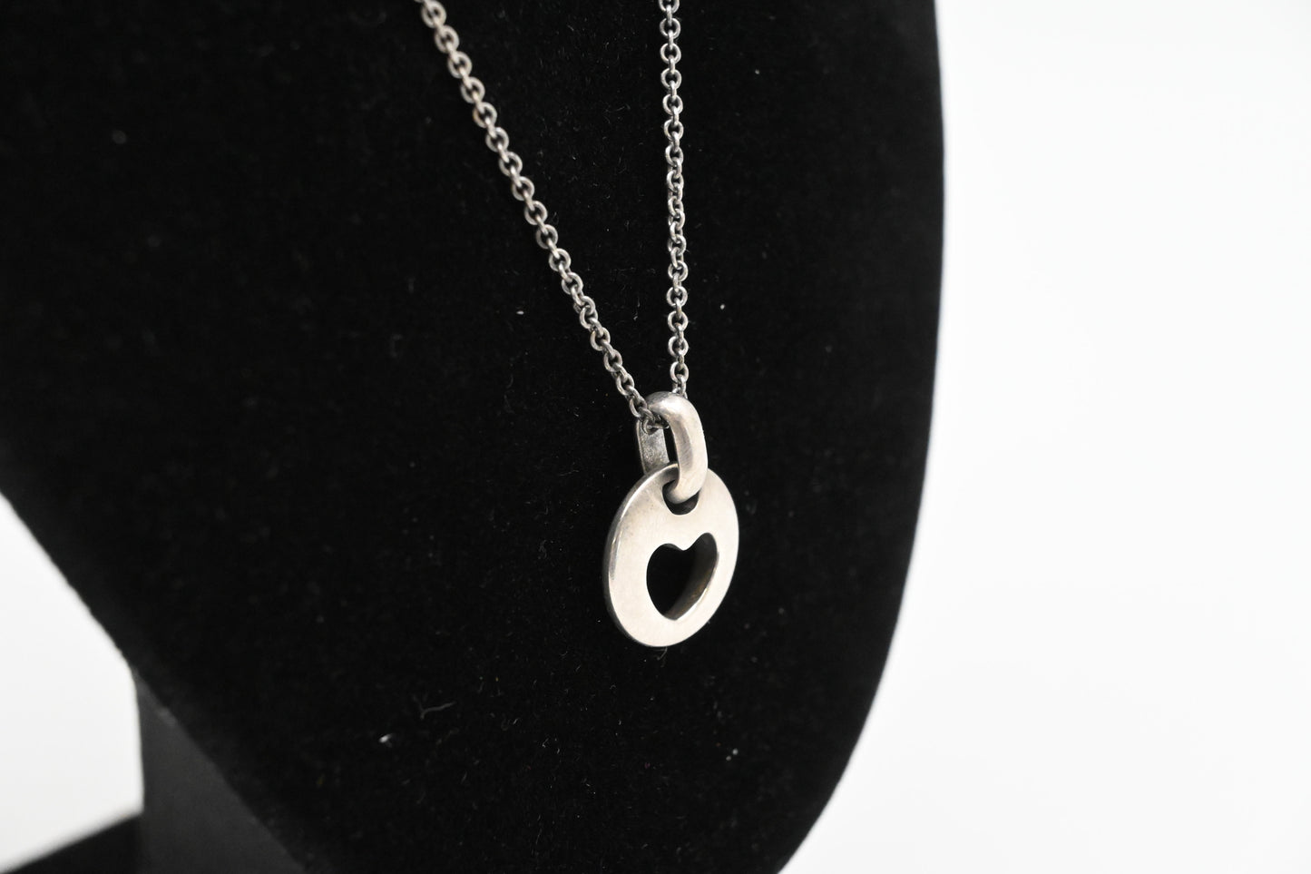 Tiffany & Co. Stencil Heart Necklace in Sterling Silver
