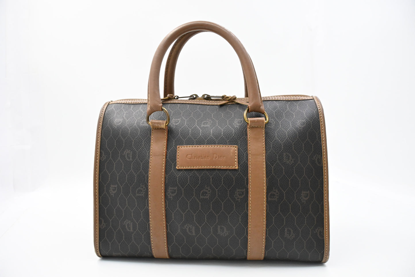 Dior Boston Bag in Honeycomb Canvas