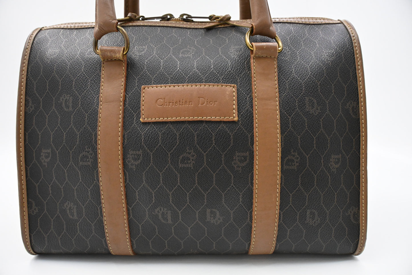 Dior Boston Bag in Honeycomb Canvas