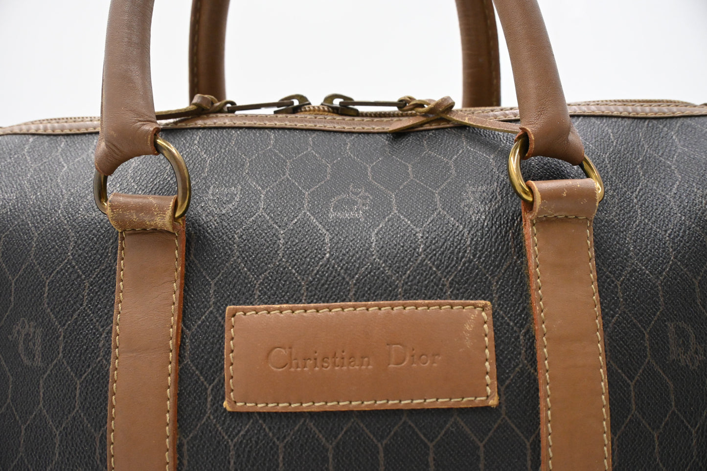 Dior Boston Bag in Honeycomb Canvas