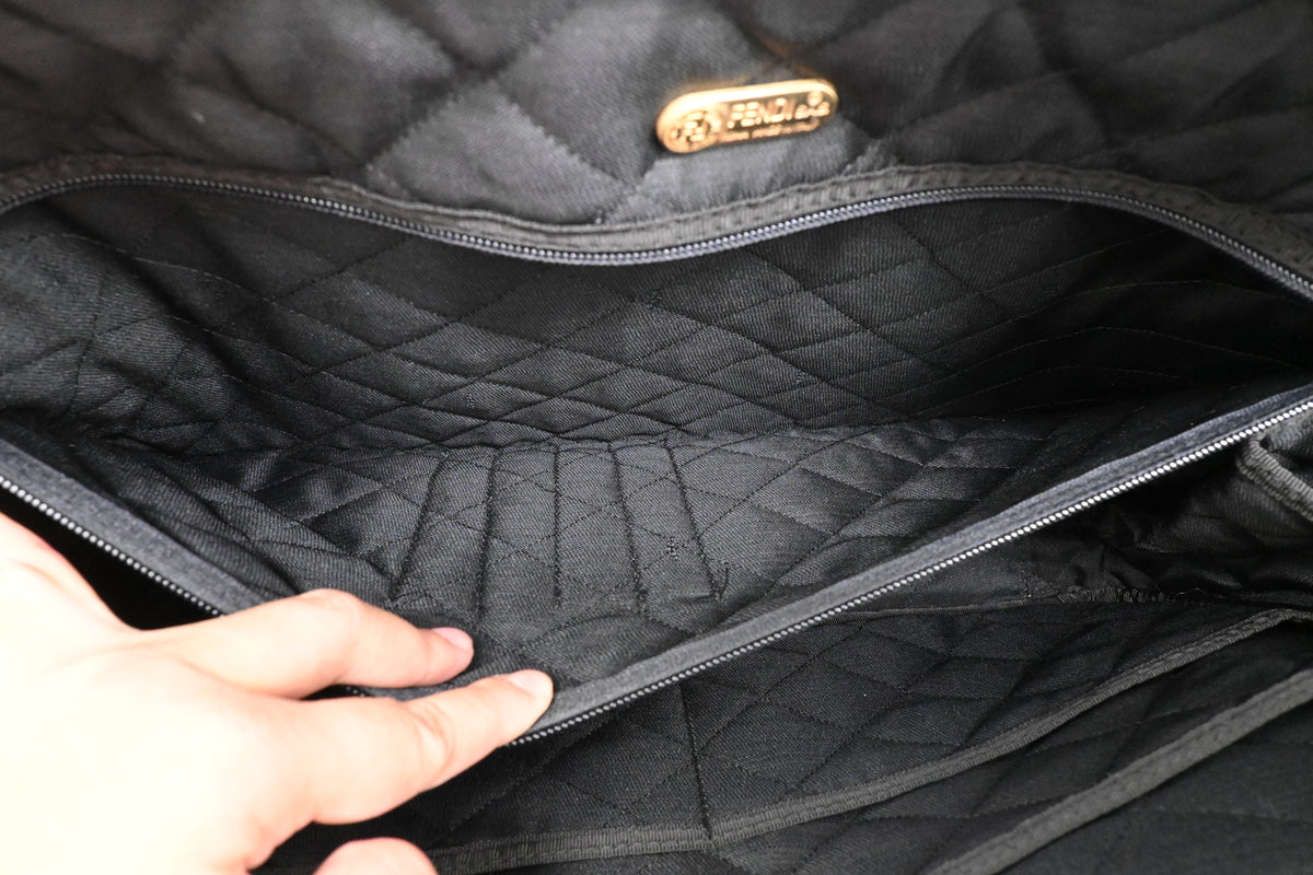 Fendi Business Bag in Black Canvas